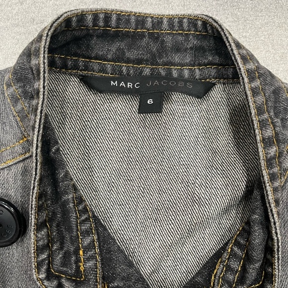 [US6]Marc Jacob’s Charcoal Denim Jacket Military Motorcycle - Picture 2 of 9